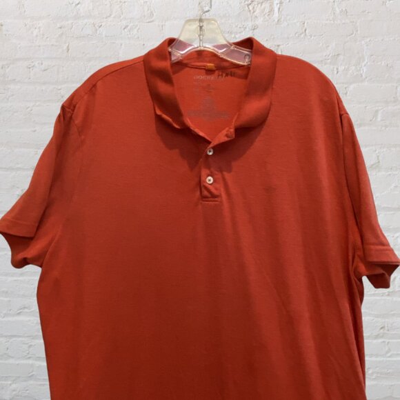 DOCKERS -- Man's Polo Shirt, Solid Orange, Button Collar, Extra Extra Large - Picture 3 of 8